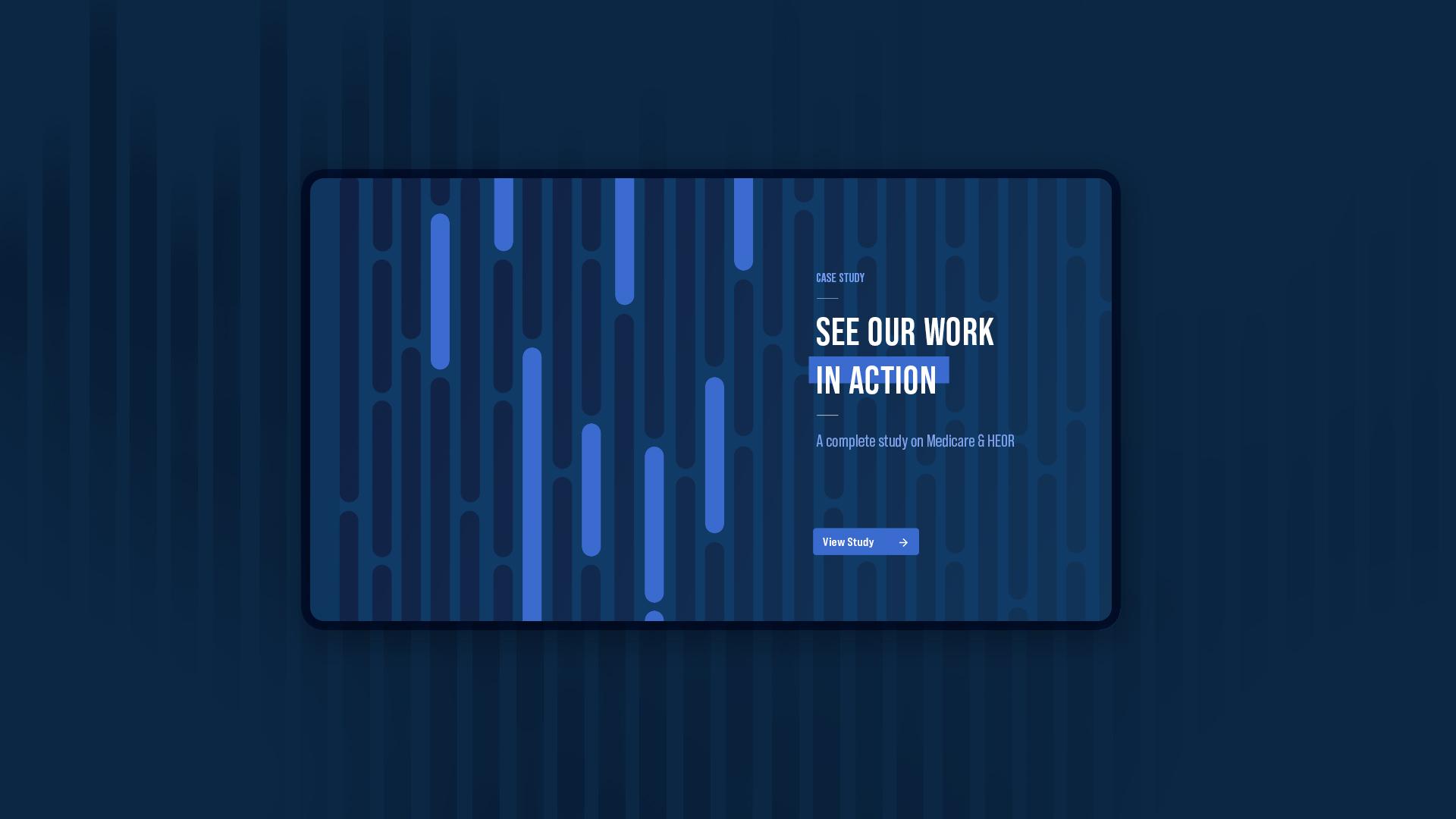 Section of website design for case studies