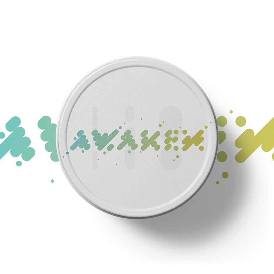 Awaken illustrative type tin package