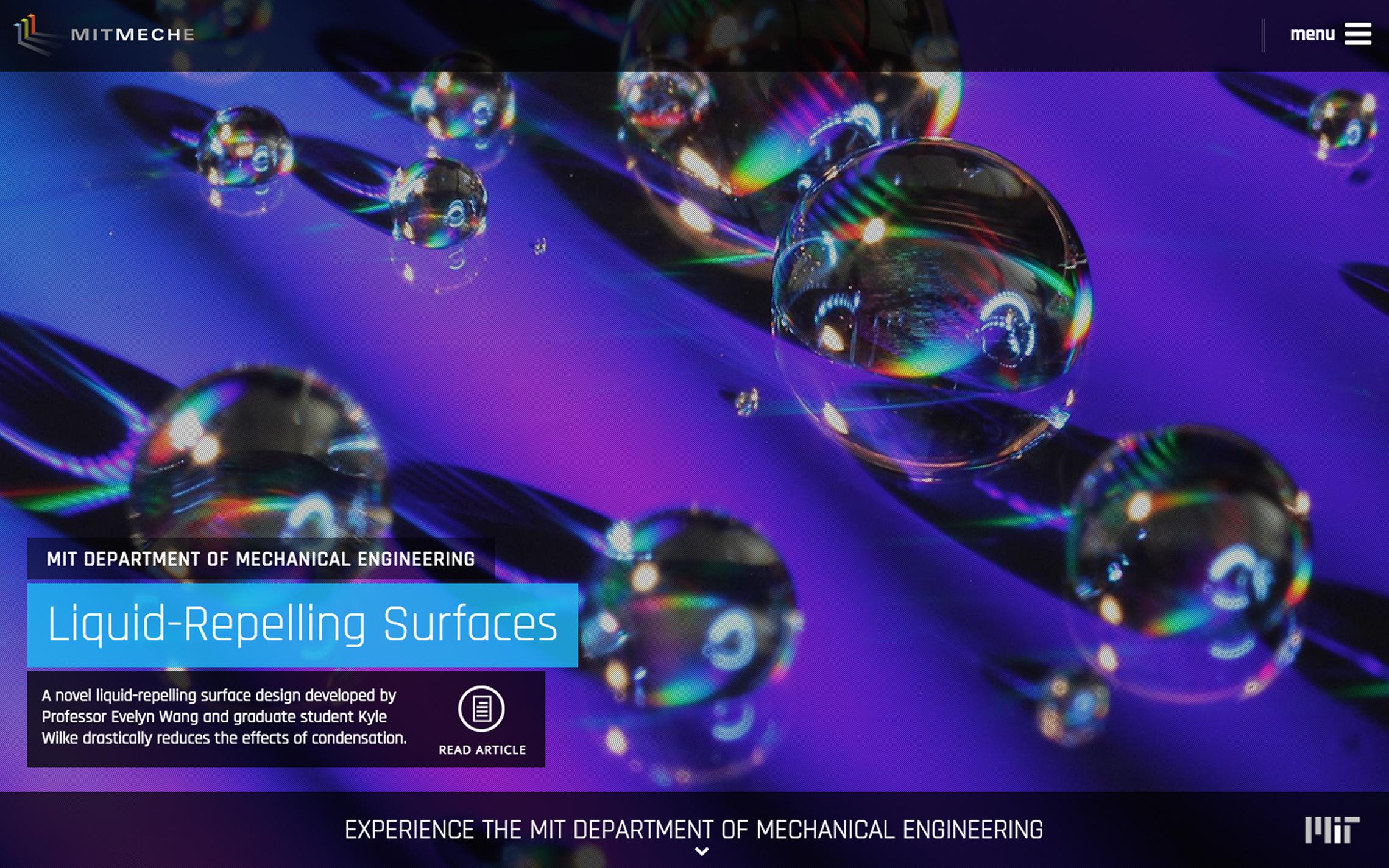 MIT MechE Website - Screen