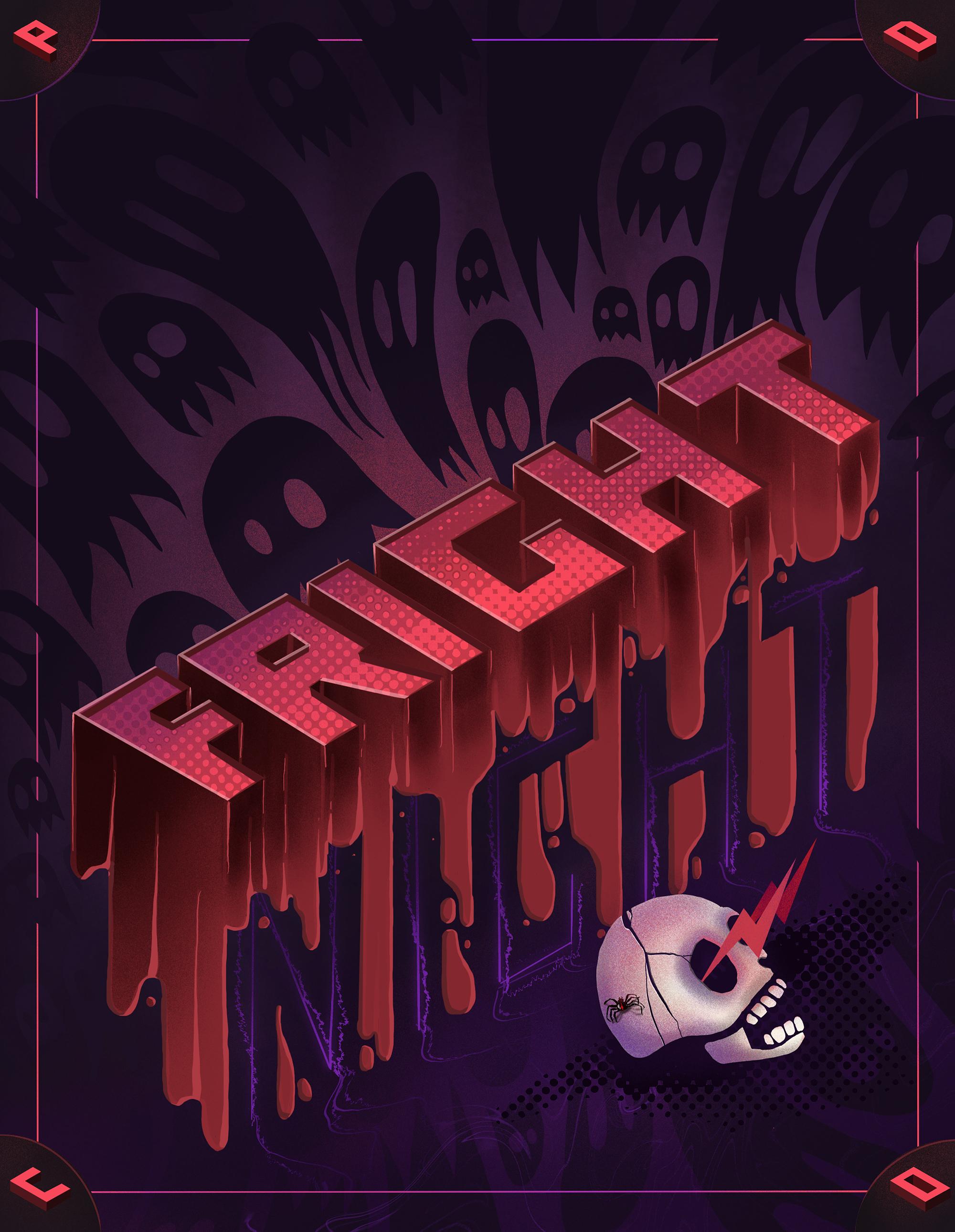 Lettering illustration for Inktober 2025