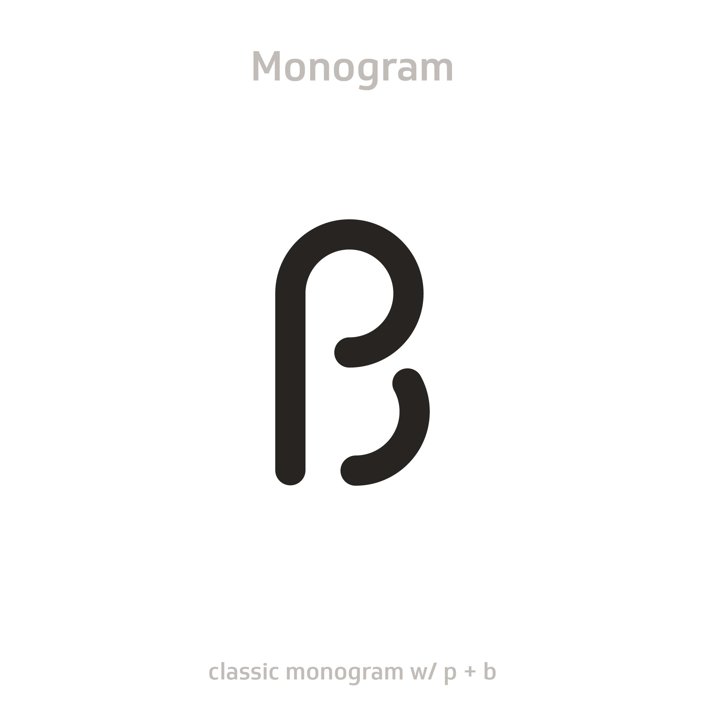 Basic monogram logo concept
