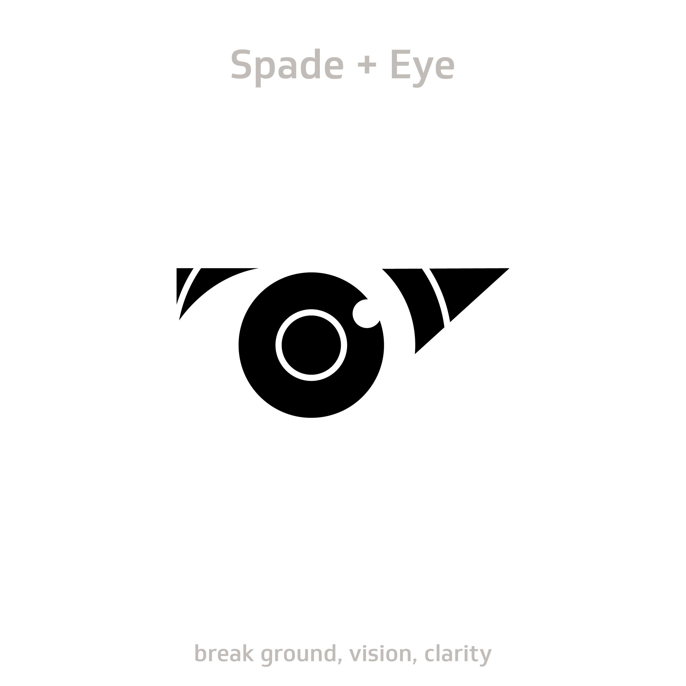 Spade eye logo concept