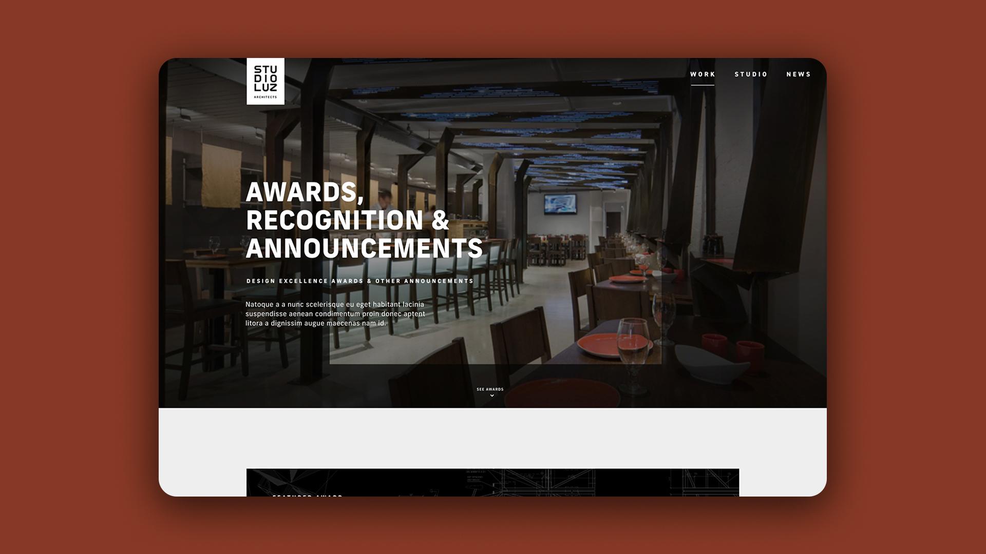 Studio Luz website image