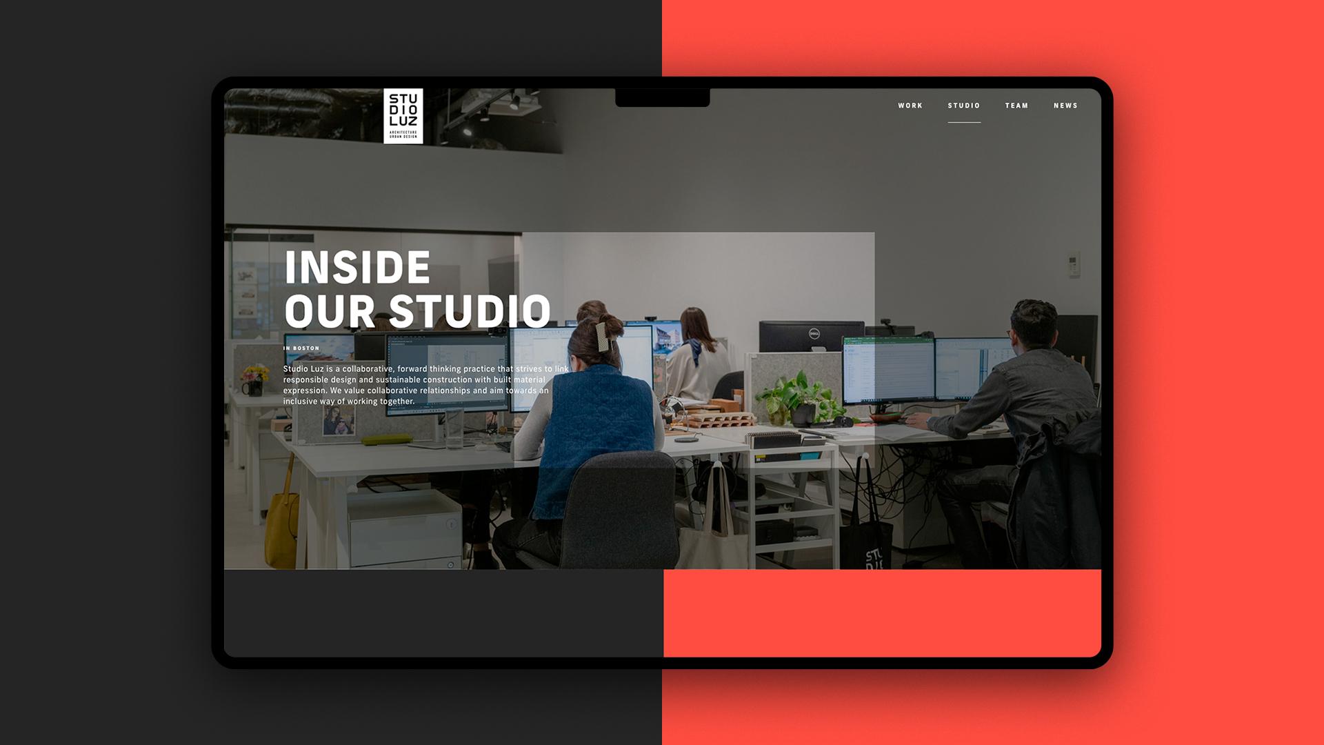 Studio Luz website image